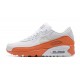 Hombre Nike Air Max 90 Blanco Naranja DM0958-100 Zapatillas De Deporte