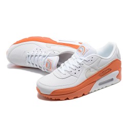 Hombre Nike Air Max 90 Blanco Naranja DM0958-100 Zapatillas De Deporte