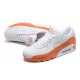 Hombre Nike Air Max 90 Blanco Naranja DM0958-100 Zapatillas De Deporte