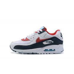 Hombre Nike Air Max 90 Blanco Rojo DJ5170-100 Zapatillas De Deporte