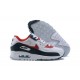 Hombre Nike Air Max 90 Blanco Rojo DJ5170-100 Zapatillas De Deporte