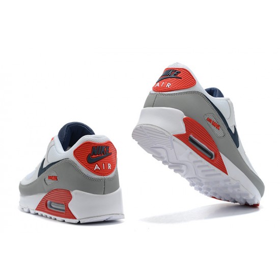 Hombre Nike Air Max 90 Blanco Rojo Zapatillas De Deporte