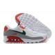 Hombre Nike Air Max 90 Blanco Rojo Zapatillas De Deporte