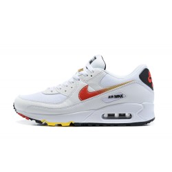 Hombre Nike Air Max 90 Blanco y Rojo Zapatillas De Deporte