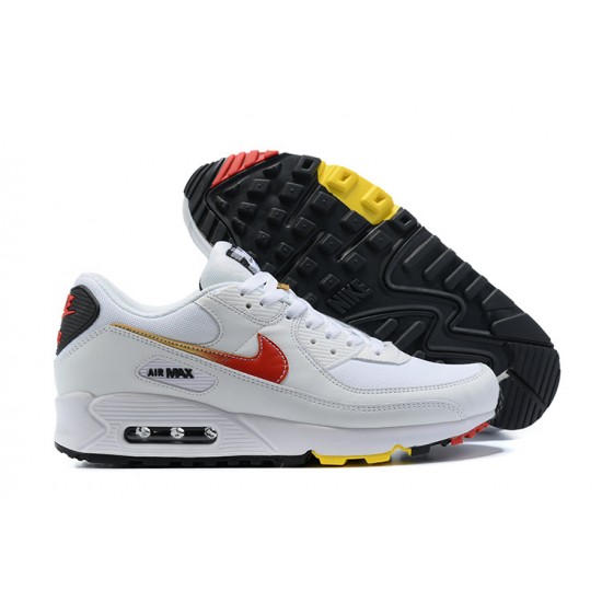 Hombre Nike Air Max 90 Blanco y Rojo Zapatillas De Deporte