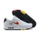 Hombre Nike Air Max 90 Blanco y Rojo Zapatillas De Deporte