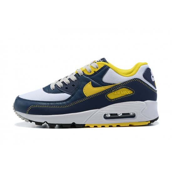 Hombre Nike Air Max 90 Amarillo Azul DC9845-101 Zapatillas De Deporte