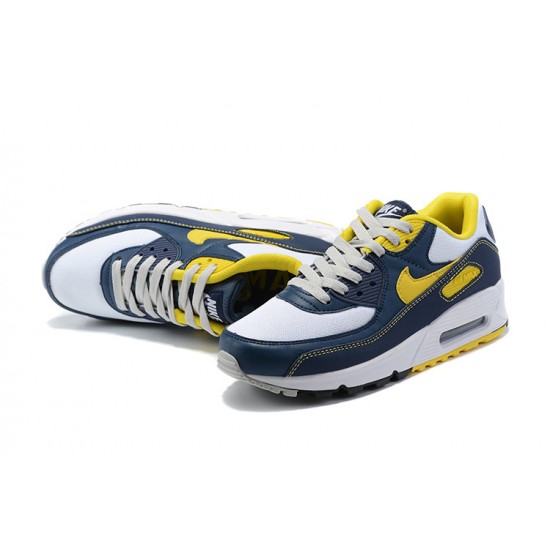 Hombre Nike Air Max 90 Amarillo Azul DC9845-101 Zapatillas De Deporte