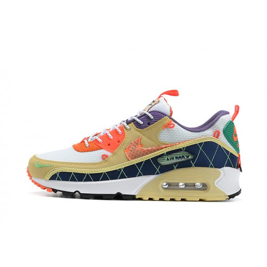 Hombre Nike Air Max 90 Amarillo Naranja CZ9078-784 Zapatillas De Deporte