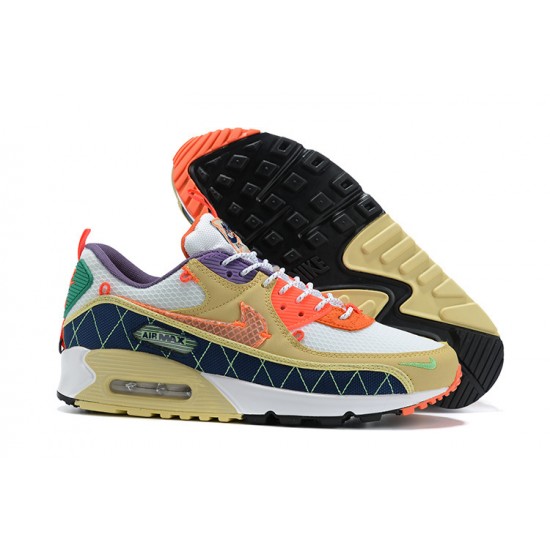 Hombre Nike Air Max 90 Amarillo Naranja CZ9078-784 Zapatillas De Deporte