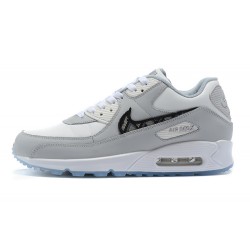 Mujer/Hombre Nike Air Max 90 Gris Blanco CN8607-002 Zapatillas De Deporte