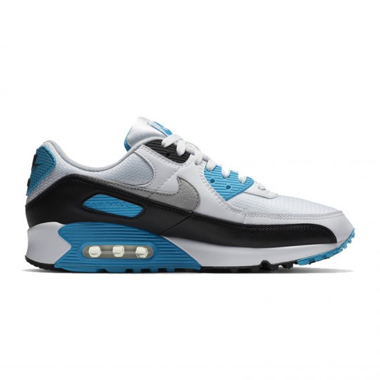 Mujer/Hombre Nike Air Max 90 Laser Azul y Blanco Zapatillas De Deporte