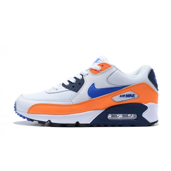 Mujer/Hombre Nike Air Max 90 Naranja Azul AJ1285-104 Zapatillas De Deporte