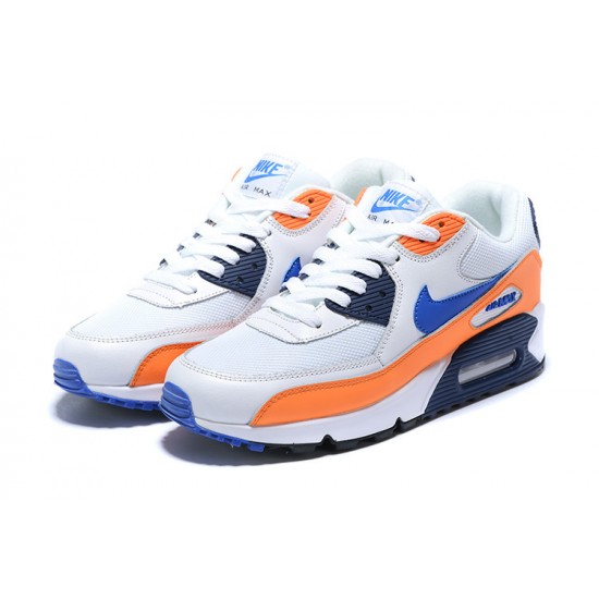 Mujer/Hombre Nike Air Max 90 Naranja Azul AJ1285-104 Zapatillas De Deporte