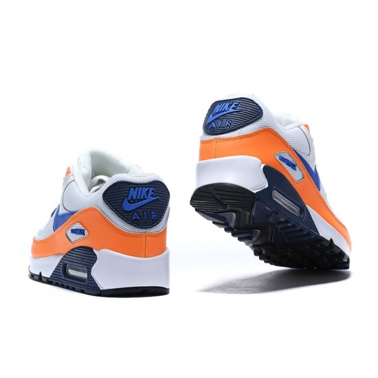 Mujer/Hombre Nike Air Max 90 Naranja Azul AJ1285-104 Zapatillas De Deporte