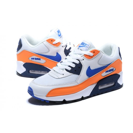 Mujer/Hombre Nike Air Max 90 Naranja Azul AJ1285-104 Zapatillas De Deporte