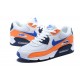 Mujer/Hombre Nike Air Max 90 Naranja Azul AJ1285-104 Zapatillas De Deporte