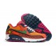 Mujer/Hombre Nike Air Max 90 Naranja Rosa Zapatillas De Deporte