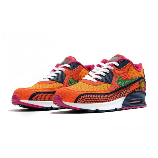 Mujer/Hombre Nike Air Max 90 Naranja Rosa Zapatillas De Deporte