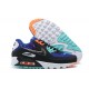 Mujer/Hombre Nike Air Max 90 Supernova Azul Blanco CW6018-001 Zapatillas De Deporte