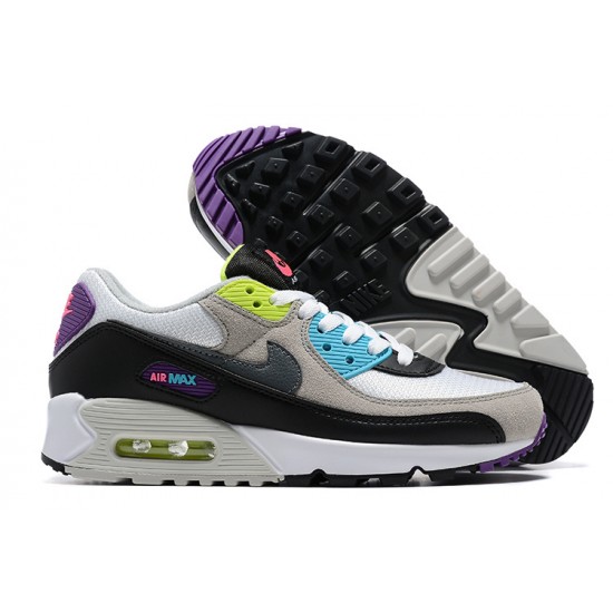 Mujer Nike Air Max 90 Negro Gris DR9900-100 Zapatillas De Deporte