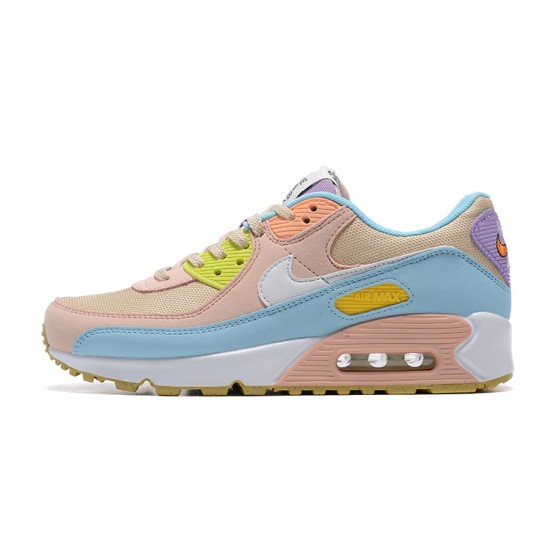 Mujer Nike Air Max 90 Rosa Azul DJ9997-100 Zapatillas De Deporte