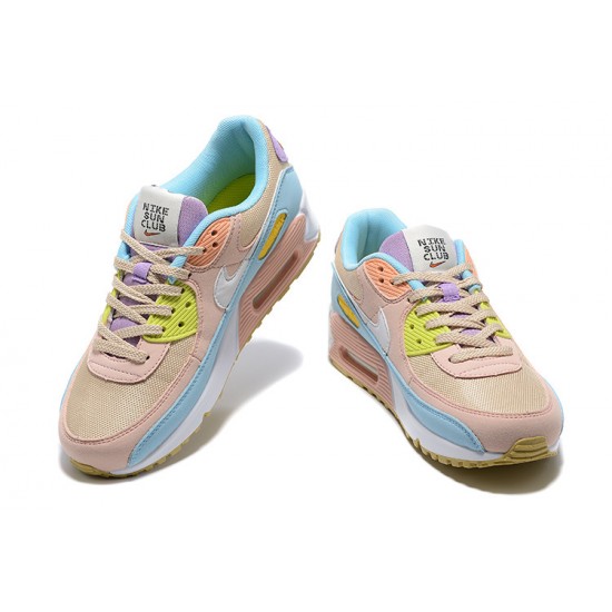 Mujer Nike Air Max 90 Rosa Azul DJ9997-100 Zapatillas De Deporte