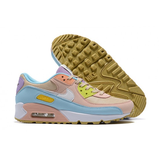 Mujer Nike Air Max 90 Rosa Azul DJ9997-100 Zapatillas De Deporte