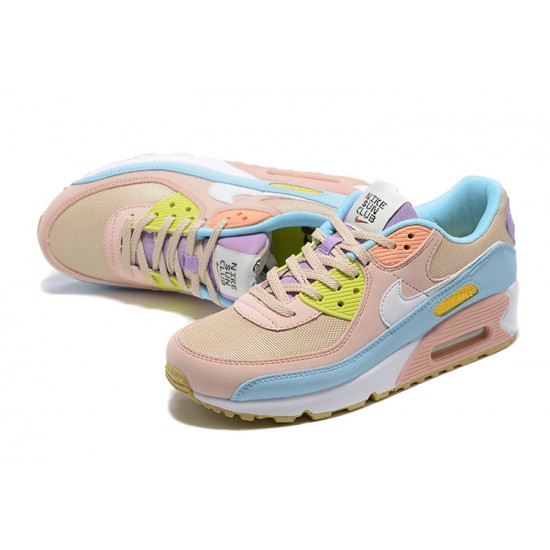 Mujer Nike Air Max 90 Rosa Azul DJ9997-100 Zapatillas De Deporte