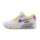 Mujer Nike Air Max 90 Blanco Amarillo Zapatillas De Deporte