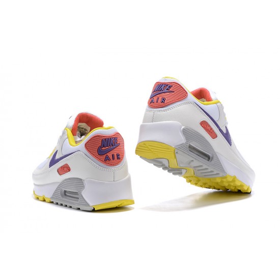 Mujer Nike Air Max 90 Blanco Amarillo Zapatillas De Deporte