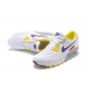 Mujer Nike Air Max 90 Blanco Amarillo Zapatillas De Deporte