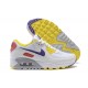 Mujer Nike Air Max 90 Blanco Amarillo Zapatillas De Deporte