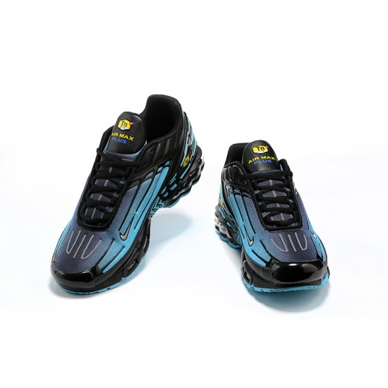 Hombre Nike Air Max Plus 3 Negro Azul CK6715-103 Zapatillas De Deporte