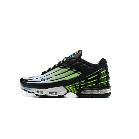 Hombre Nike Air Max Plus 3 Negro Verde DM2835-001 Zapatillas De Deporte