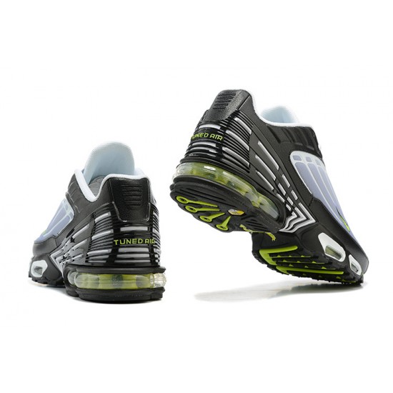 Hombre Nike Air Max Plus 3 Negro Gris y Verde Zapatillas De Deporte