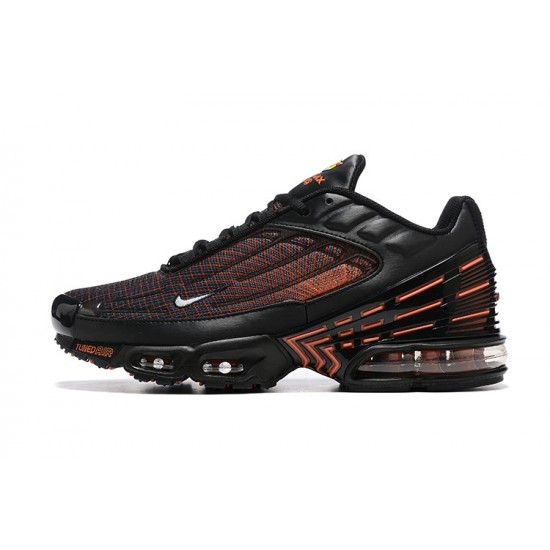 Hombre Nike Air Max Plus 3 Negro Naranja FB3352-001 Zapatillas De Deporte