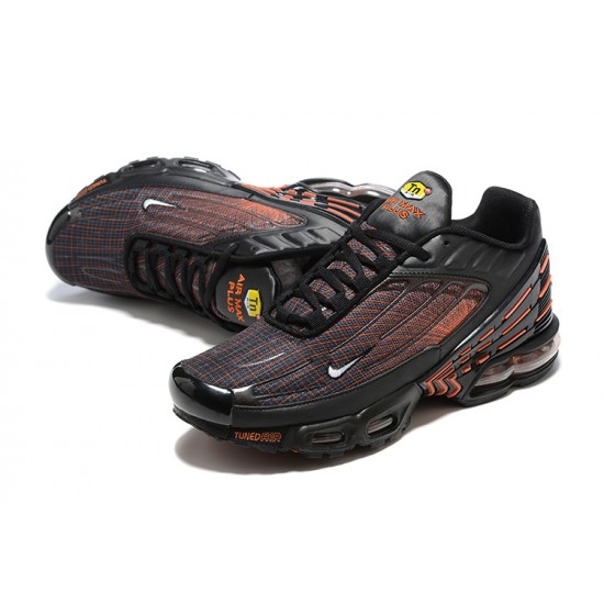 Hombre Nike Air Max Plus 3 Negro Naranja FB3352-001 Zapatillas De Deporte