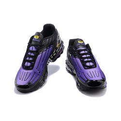 Hombre Nike Air Max Plus 3 Negro Púrpura CD7005-100 Zapatillas De Deporte