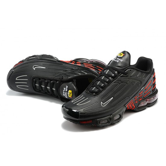 Hombre Nike Air Max Plus 3 Negro Rojo CK6716-011 Zapatillas De Deporte