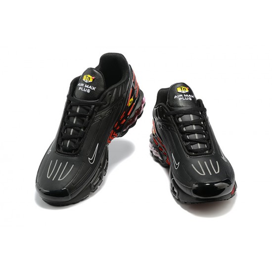 Hombre Nike Air Max Plus 3 Negro Rojo CK6716-011 Zapatillas De Deporte