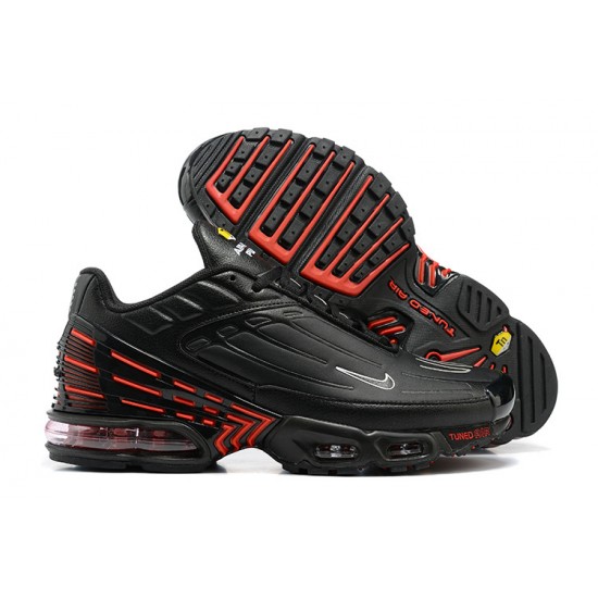 Hombre Nike Air Max Plus 3 Negro Rojo CK6716-011 Zapatillas De Deporte