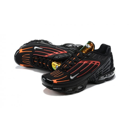 Hombre Nike Air Max Plus 3 Negro Rojo CV1643-001 Zapatillas De Deporte