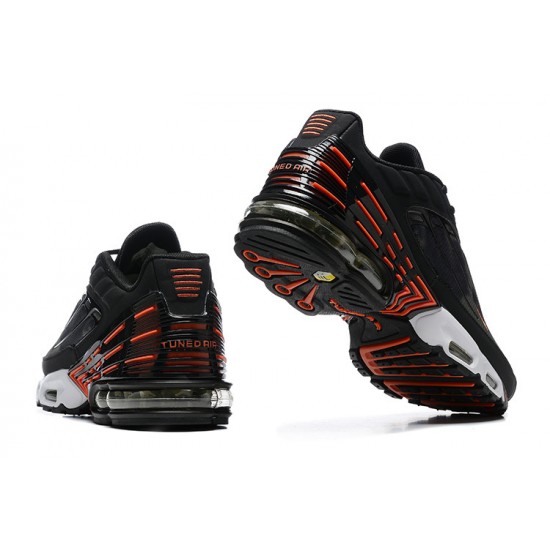 Hombre Nike Air Max Plus 3 Negro Rojo FV6914-001 Zapatillas De Deporte