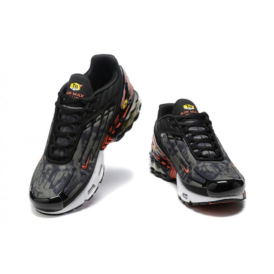 Hombre Nike Air Max Plus 3 Negro Rojo FV6914-001 Zapatillas De Deporte