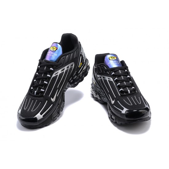 Hombre Nike Air Max Plus 3 Negro Plata Zapatillas De Deporte