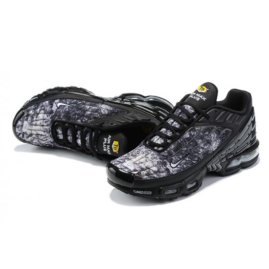 Hombre Nike Air Max Plus 3 Negro Blanco DO6386-001 Zapatillas De Deporte