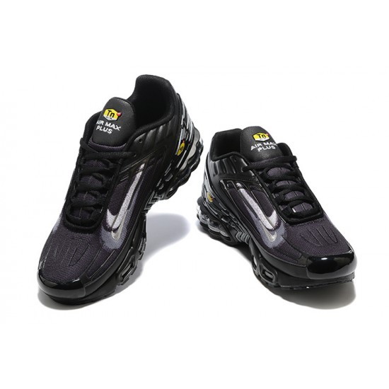 Hombre Nike Air Max Plus 3 Negro Blanco FD0659-001 Zapatillas De Deporte