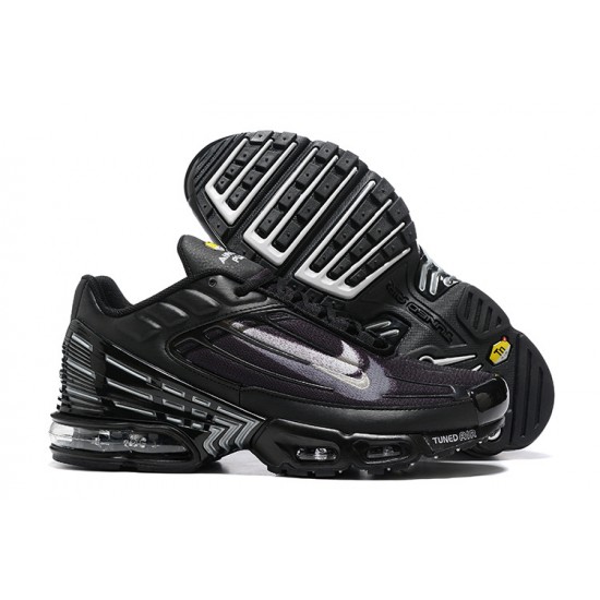 Hombre Nike Air Max Plus 3 Negro Blanco FD0659-001 Zapatillas De Deporte