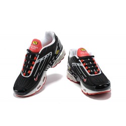 Hombre Nike Air Max Plus 3 Negro Blanco y Rojo CJ0601-001 Zapatillas De Deporte